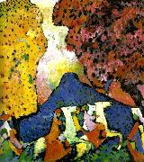 Wassily Kandinsky the blue mountain oil painting artist